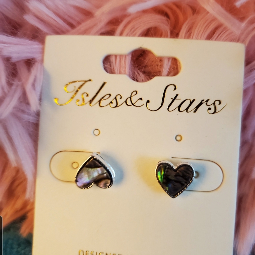 Isles & stars  gorgeous post earring abalone new